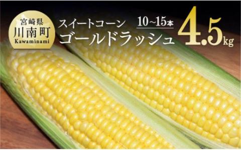 [令和7年発送]宮崎県産とうもろこし 大山さんちのスイートコーン「ゴールドラッシュ」4.5kg [とうもろこし スイートコーン 野菜 ][D07104]