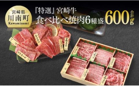 [特選]宮崎牛6種盛 焼肉食べ比べセット 牛肉[G7425]