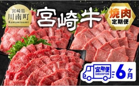 [6ヶ月定期便]宮崎牛焼肉定期便 全6回 牛肉[E11132t6]