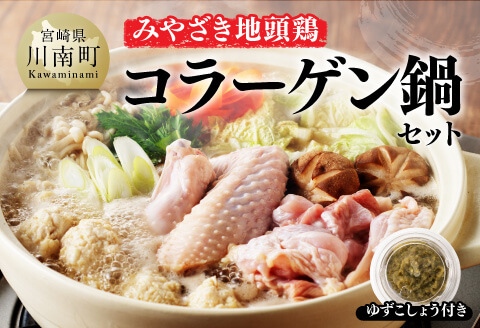 みやざき 地頭鶏　コラーゲン鍋セット【 鶏肉 国産 九州産 鳥 宮崎県産 モモ ムネつくね 手羽 】[D00902]