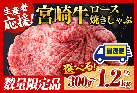 [数量限定]宮崎牛ロース焼きしゃぶ300g 肉牛牛肉牛肉すき焼き牛肉しゃぶしゃぶ牛肉牛数量限定牛肉送料無料牛肉すきしゃぶ牛肉 [D0605]