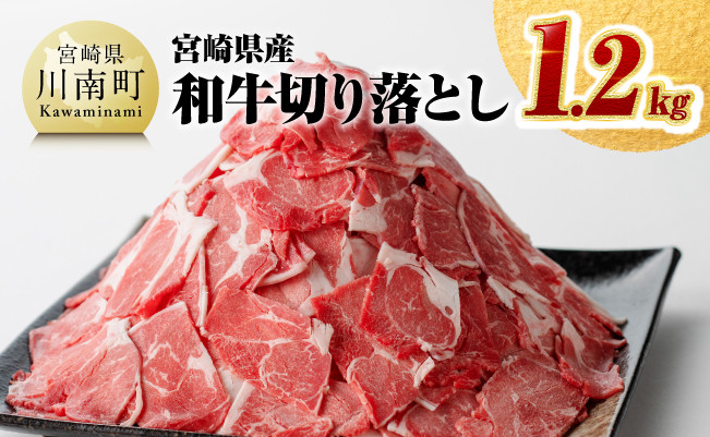 数量限定 宮崎県産和牛切り落とし1.2kg 肉 牛 牛肉 数量限定牛肉 牛肉切り落とし 送料無料牛肉 [D0610]