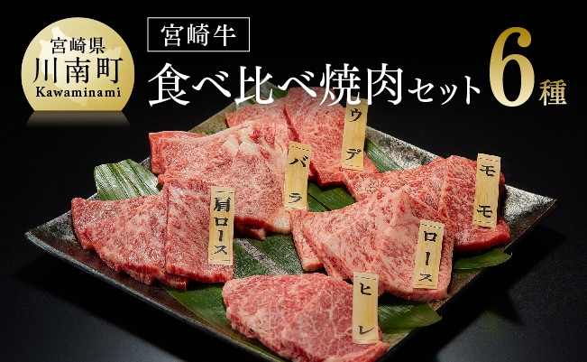[令和6年6月発送]宮崎牛食べ比べ焼肉6種 牛肉