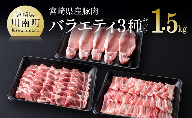宮崎県産豚肉バラエティ3種セット 豚肉[D0660]
