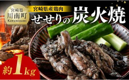 [令和6年10月発送]宮崎県産 鶏肉 せせり の 炭火焼 1kg 鶏肉[E7209r610]