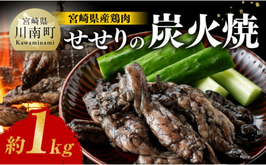 [令和7年1月発送]宮崎県産 鶏肉 せせり の 炭火焼 1kg 鶏肉[E7209r701]