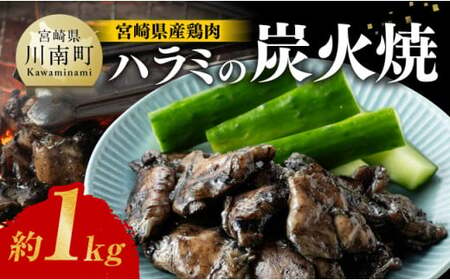 [令和6年10月発送]宮崎県産 鶏肉 ハラミ の 炭火焼 1kg 鶏肉[E7211r610]