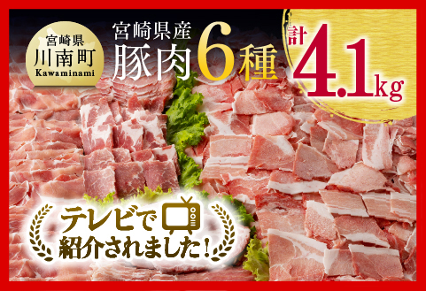 ヒルナンデスで紹介!※令和7年2月発送※宮崎県産豚肉6種4.1kg 肉豚肉九州産豚肉国産豚肉宮崎県産豚肉[D0621r702]