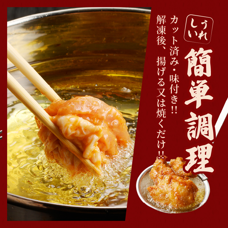 揚げるだけ!!味付き唐揚げ(計1kg)_T006-0011【鶏 鶏肉 チキン 国産 人気 ギフト おかず 食品 お肉 からあげ お弁当 惣菜 送料無料 プレゼント】