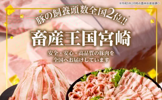 宮崎県産豚ブロック肉4種セット(合計3.5kg) 肉 豚 豚肉 国産_T009-0283【人気 ギフト 食品 お肉 おかず 焼肉 贈り物 お土産 送料無料 プレゼント】