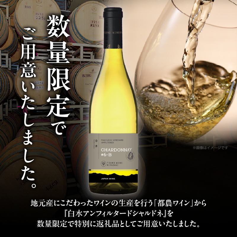 ＼年内発送!!／【数量限定】白水アンフィルタードシャルドネ(計1本) 酒 飲料 アルコール 国産_T014-028-N