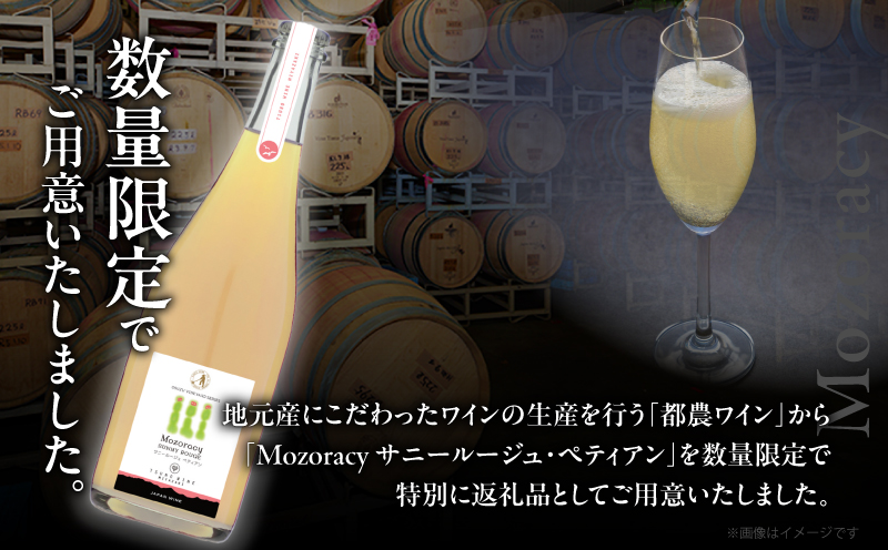 【数量限定】Mozoracy サニールージュ ペティアン(計1本)_T014-052【 ワイン 酒 アルコール 国産 人気 ギフト 食品 飲料 BBQ お土産 限定品 贈り物 送料無料 プレゼント】