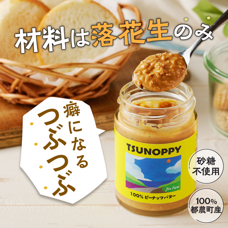 【2週間以内発送】≪お試し≫都農町産クラフトピーナッツバター(チャンク)計1個_T024-0091【落花生 加工品 国産 人気 ギフト 食品 ジャム デザート 贈り物 お土産 送料無料 プレゼント】