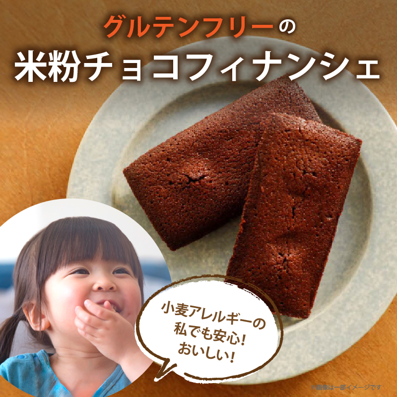 【2週間以内発送】＼ポスト投函／≪グルテンフリー≫米粉のチョコフィナンシェ(計2個)_T038-014【スイーツ お菓子 国産 人気 ギフト 食品 菓子 贈り物 お土産 デザート 加工品 送料無料 プレゼント】