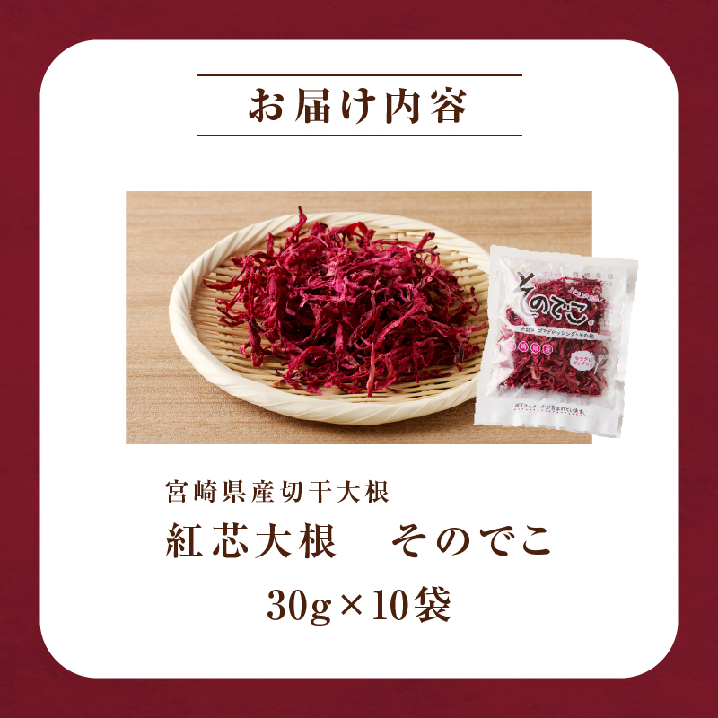 【2週間以内発送】≪宮崎県産≫切干大根(紅芯大根-そのでこ-)計10袋_T003-011【野菜 加工品 国産 人気 ギフト 食品 旬 副菜 干物 おかず 産地直送 送料無料 プレゼント】