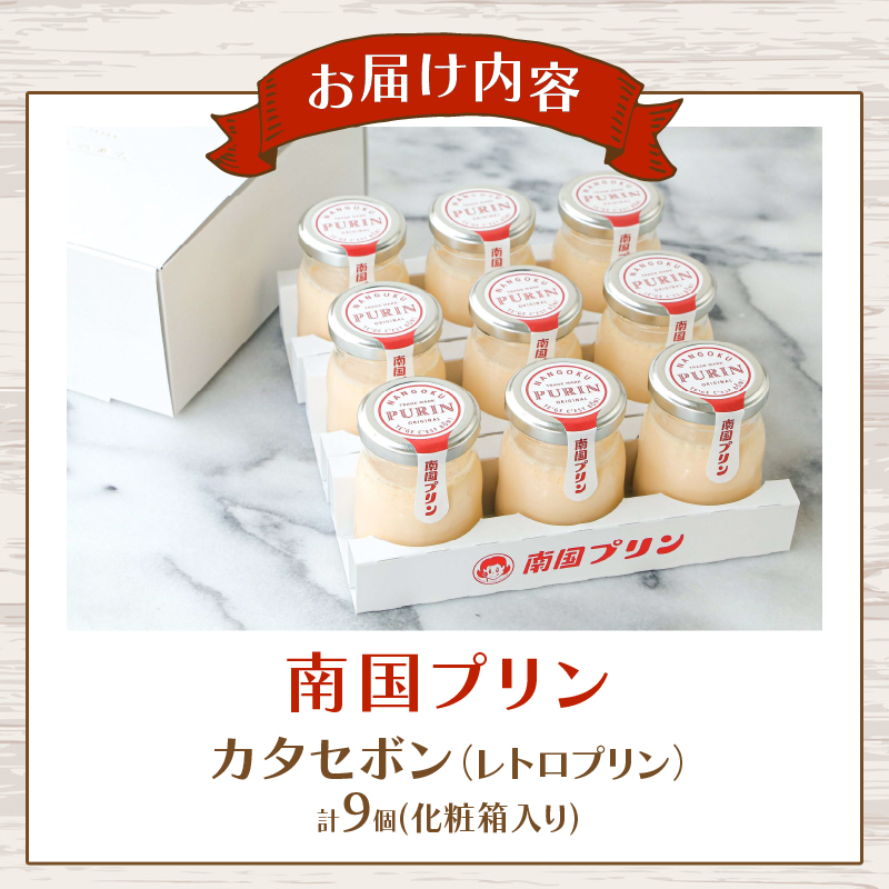 南国プリン「カタセボン(計9個)」_T038-0031【スイーツ 洋菓子 国産 人気 ギフト 食品 贈り物 お土産 デザート 菓子 加工品 送料無料 プレゼント】