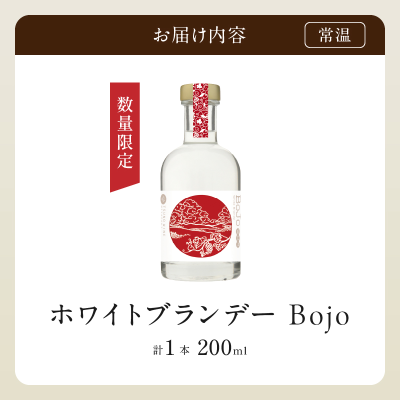 【数量限定】ホワイトブランデーBojo(計1本)_T014-017【人気 ギフト 飲料 食品 お酒 お土産 限定品 贈り物 送料無料 プレゼント 酒 飲料 アルコール 国産】