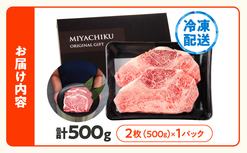数量限定≪生産者応援≫宮崎牛ロースステーキ(計500g)_T030-1073【肉 牛 牛肉 焼肉 国産 人気 ギフト 食品 焼肉 ステーキ BBQ 贈り物 送料無料 プレゼント】