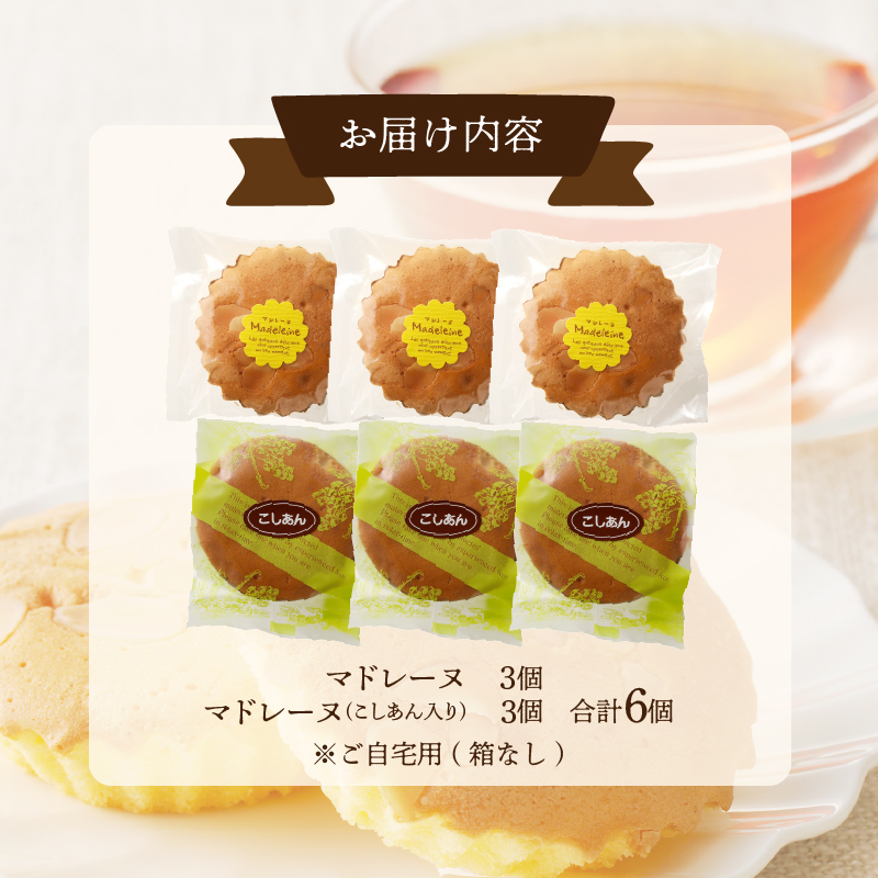 【2週間以内発送】老舗菓子舗のマドレーヌ2種セット「合計6個・個包装」_T035-020【焼き菓子 スイーツ 詰め合わせ 洋菓子人気 ギフト 食品 贈り物 お土産 デザート 加工品 送料無料 プレゼント 】