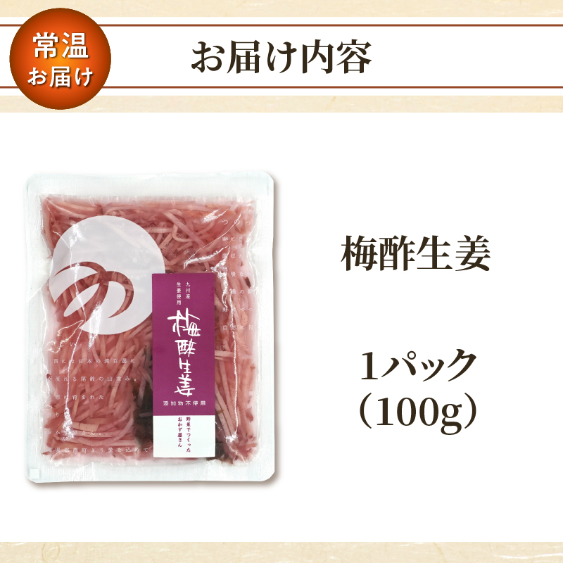 ＼ポスト投函／梅酢生姜100g_T037-0101【おかず 漬物 野菜 加工品 国産 人気 ギフト 食品 つけもの おつまみ ご飯 贈り物 送料無料 プレゼント】
