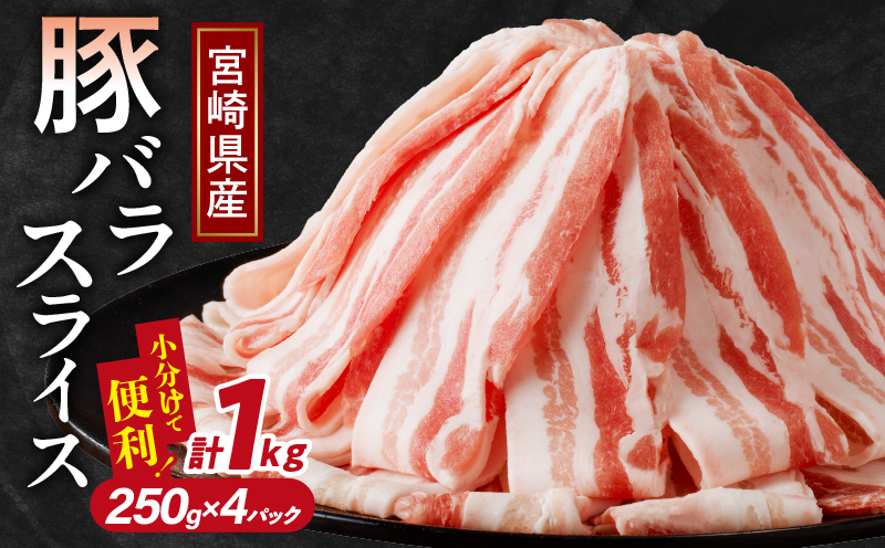 宮崎県産豚バラスライス計1kg_T009-0113【肉 豚 豚肉 おかず 国産 人気 ギフト 食品 お肉 しゃぶしゃぶ 贈り物 お土産 送料無料 プレゼント】