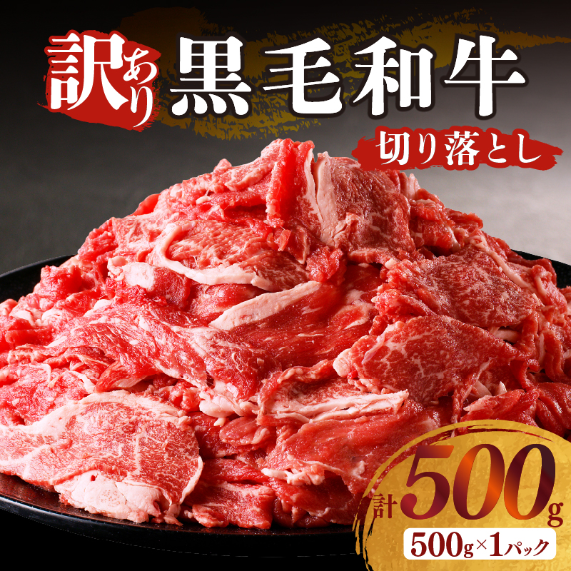 月数量限定≪訳あり≫黒毛和牛切り落とし（計500g）_T025-037【肉 牛 牛肉 国産 人気 ギフト 食品 おかず お肉 すき焼き BBQ 贈り物 送料無料 プレゼント】