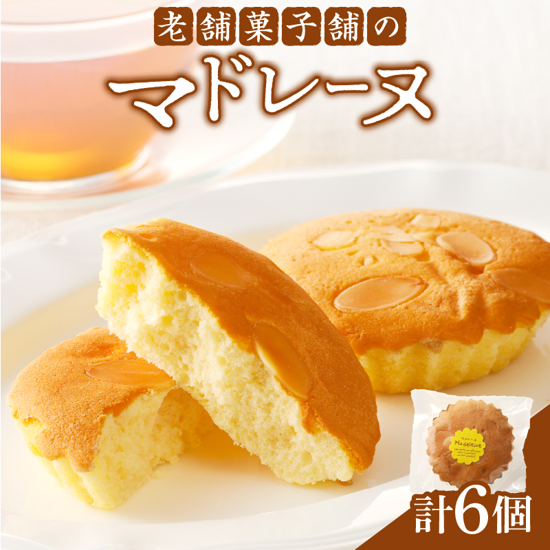 【2週間以内発送】老舗菓子舗のマドレーヌ 「計6個・個包装」_T035-016【焼き菓子 スイーツ 詰め合わせ 洋菓子 人気 ギフト 食品 贈り物 お土産 デザート 加工品 送料無料 プレゼント】