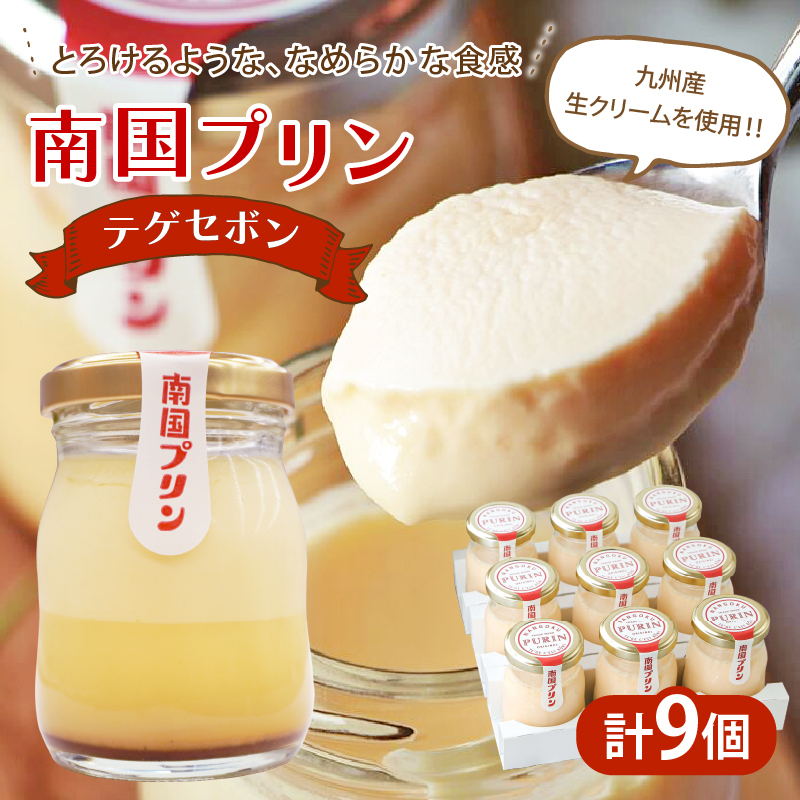 南国プリン「テゲセボン(計9個)」_T038-0051【スイーツ 洋菓子 国産 人気 ギフト 食品 贈り物 お土産 デザート 菓子 加工品 送料無料 プレゼント】
