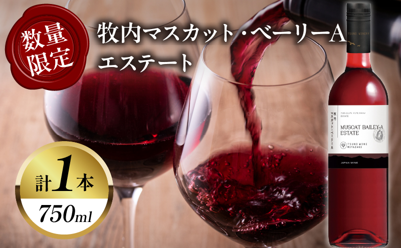 [数量限定]牧内マスカット・ベーリーAエステート(計1本)_T014-055[人気 ギフト 飲料 お酒 BBQ お土産 限定品 贈り物 送料無料 プレゼント ワイン 酒 アルコール 国産]