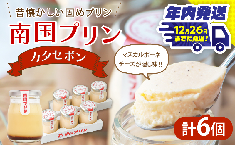 ＼年内発送!!/南国プリン「カタセボン(計6個)」_T038-0021-N[スイーツ 洋菓子 国産 人気 ギフト 食品 贈り物 お土産 デザート 菓子 加工品 送料無料 プレゼント]