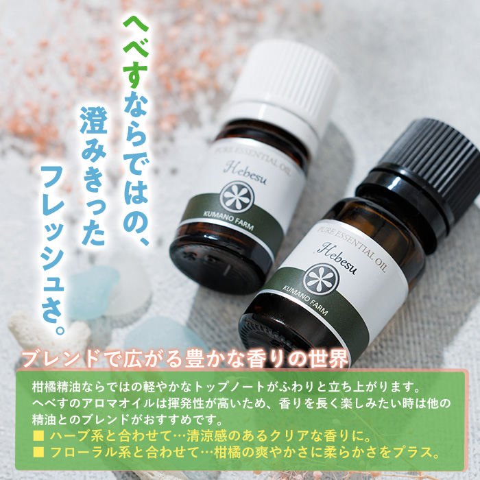 へべすのアロマオイル(5ml)と陶器製アロマスティックのセット アロマ オイル へべす 柑橘 宮崎県 門川町 【T-5】【熊野農園】