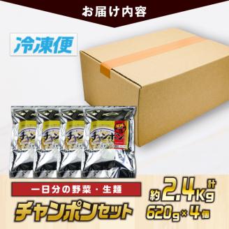 チャンポンセット(計約2.4kg・620g×4個)ちゃんぽん 麺 スープ 野菜 具沢山 冷凍 国産 小分け おかず 惣菜 簡単調理【TG-3】【サンクスギビング】