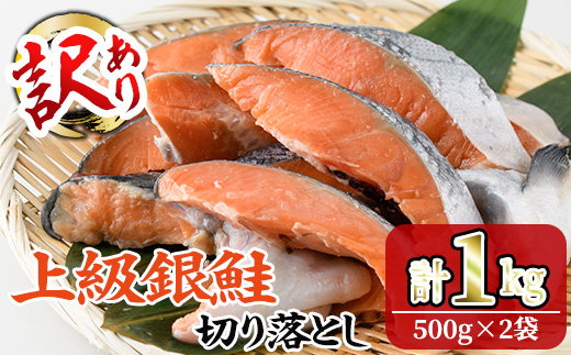 ＜訳あり＞ 甘塩 銀鮭切り落とし (1kg・500g×2) 甘塩 小分け 切り身 鮭 海鮮 魚介類 さけ 鮭 しゃけ 鮭切身 カット済 塩焼き 簡単 フライ 魚 海鮮 冷凍 お弁当 おかず 【KI-20】【イチマル食品加工】