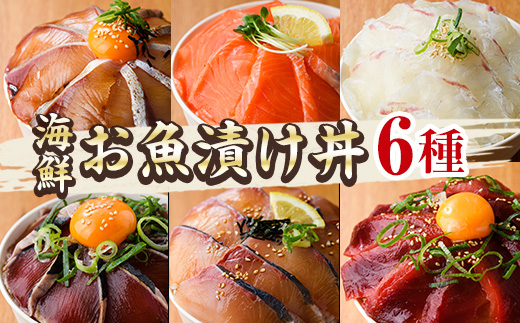 海鮮 お魚漬け丼 食べ比べセット(6種) ぶり 真鯛 カンパチ マグロ サーモン カツオのタタキ 食べ比べ セット 簡単 便利 小分け 個包装 まだい 鰤 鮪 鰹 お取り寄せ 海鮮丼 時短 【UZ-12】【請関水産】