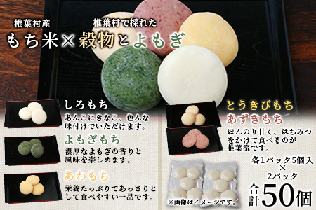 焼畑農家がつくった5種のお餅バラエティセットA(白もち よもぎもち とうきびもち あずきもち あわもち)【日本三大秘境の地「椎葉村」からお届け】送料無料 宮崎県 宮崎 椎葉村 椎葉 餅 雑穀 もち モチ セット 食べ比べ 焼き餅 焼餅 正月 お祝い 祝い 美味しい うまい やきもち もち米 焼きもち 白もち よもぎもち 蓬もち とうきびもち あずきもち 小豆もち あわもち 粟もち【YS-49】