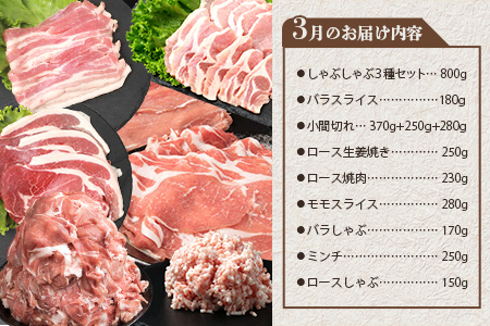 宮崎県産 THE HOUBOQ 豚肉定期便 3回配送（3月・7月・11月) 冷凍庫泣かせのお肉大満喫セット［宮崎県 椎葉村 国産 国産豚 ぶた 豚 ポーク 豚肉 にく おにく 肉 お肉 バラ 小間切れ ロース モモ ミンチ カツ しゃぶしゃぶ やきにく 焼肉 セット 冷凍 便利 多用途 料理 日本三大秘境］【HB-128】