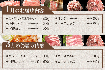 宮崎県産 THE HOUBOQ 豚肉定期便 6回配送 お肉大満喫セット［宮崎県 椎葉村 国産 国産豚 ぶた 豚 ポーク 豚肉 にく おにく 肉 お肉 バラ ミンチ ロース 小間切れ ロースカツ モモ スライス 生姜焼き セット しゃぶしゃぶ やきにく 焼肉 冷凍 料理 便利 多用途 重宝 日本三大秘境］【HB-130】