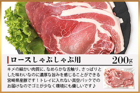 宮崎県産 THE HOUBOQ 豚ロース しゃぶしゃぶ用 200g ［送料無料 宮崎 椎葉 国産 国産豚 豚 ぶた ぶたにく 豚肉 にく おにく 肉 お肉 冷凍 しゃぶしゃぶ 豚しゃぶ しょうが焼き お取り寄せグルメ グルメ 美味しい なべ 鍋 ごちそう 贈物 ギフト プレゼント お中元 お歳暮 日本三大秘境］【HB-103】
