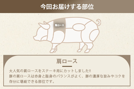 宮崎県産 THE HOUBOQ 豚肉 ステーキ用 肩ロース 500g[宮崎 椎葉村 豚肉 豚 肉 ぶた にく ぶたにく おにく お肉 ステーキ肉 ステーキ トンテキ 豚ステーキ 肩ロース ロース BBQ バーベキュー 美味い 日本三大秘境 美味しい 逸品 焼肉]【HB-111】