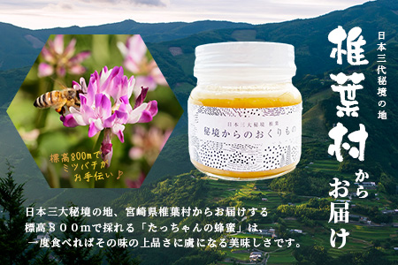 【無添加 非加熱】標高800m たっちゃんのこだわり蜂蜜【250g×2本】送料無料 宮崎県 椎葉村 秘境 蜂蜜 はちみつ ハチミツ みつばち ミツバチ 伝統的 養蜂 国産 天然 百花蜜 巣箱 数量限定 季節 希少 防災 備蓄 250g 500g【TN-02】