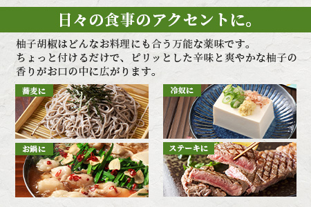 【椎葉村産天然ゆず・唐辛子使用】青柚子胡椒 2本×60g