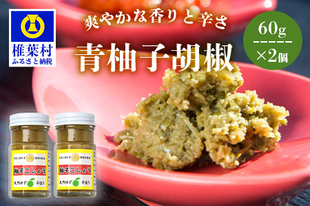 【椎葉村産天然ゆず・唐辛子使用】青柚子胡椒 2本×60g