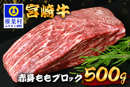 宮崎牛 赤身ももブロック 500g TK-85 [宮崎県 椎葉村 和牛 黒毛和牛 牛肉 牛 肉 もも肉 精肉 人気 おすすめ]