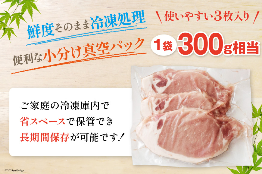豚肉 ロース とんかつ用 300g ×6 計 1.8kg [甲斐精肉店 宮崎県 美郷町 31as0090] 冷凍 小分け 宮崎 豚 真空パック とんかつ リブロース