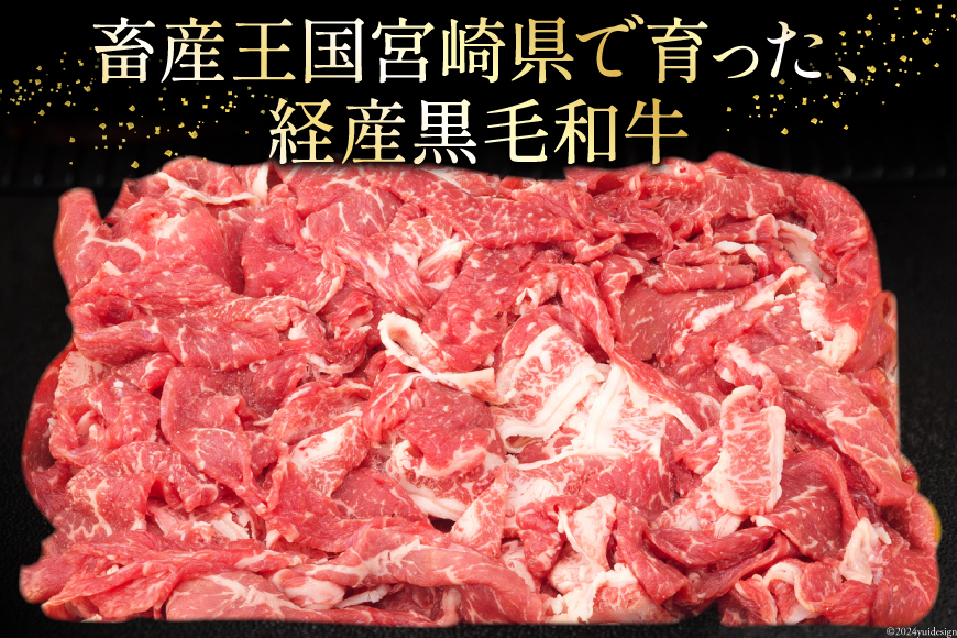 宮崎県産 黒毛和牛 切り落とし 500g×3 計1.5kg [サンアグリフーズ 宮崎県 美郷町 31ba0025] 小分け 冷凍 送料無料 切落し 国産 牛 すき焼き 牛丼 炒め物