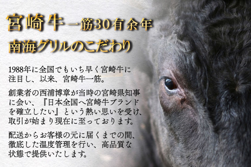 宮崎牛 A4 赤身 焼肉 セット 500g ステーキソース付き ギフト箱入り [南海グリル 宮崎県 美郷町 31bg0011] ブランド牛 冷凍 送料無料 国産 牛 肉 南海グリル 贈り物 プレゼント ギフト 父の日 母の日 お歳暮 特製ソース ３D急速高湿冷凍 旨味 モモ BBQ バーベキュー キャンプ