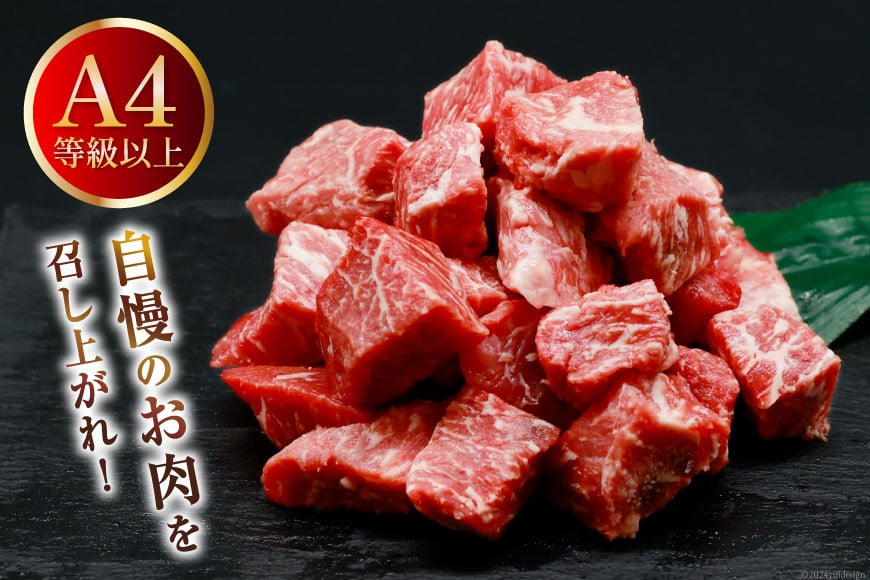 【A4等級以上！】 肉 牛肉 宮崎牛 モモ赤身 サイコロカット 500g [牛心フードサービス 宮崎県 美郷町 31bm0049] 冷凍 ブランド牛 赤身 もも もも赤身 さいころ サイコロ