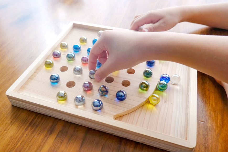 みさとゲーム ぼけない君 もくたまハント [ぼけない君工房 宮崎県 美郷町 31aa0003] ビー玉 ゲーム 木製 木工品 ぼけ防止 脳トレ 遊び 老若男女 認知症 予防 ボケ防止 頭の体操 老化防止 リハビリ 敬老の日