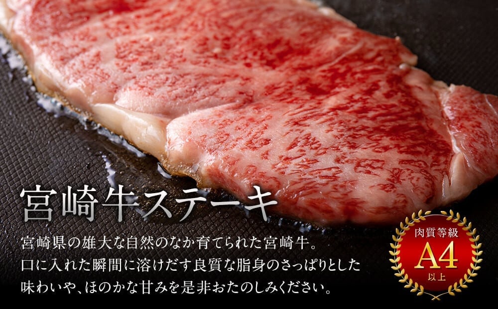 宮崎牛 ロース ステーキ 2枚 計500g [ミヤチク 宮崎県 美郷町 31au0093] 牛肉 肉 冷凍 宮崎県産 国産 霜降り サシ BBQ バーベキュー