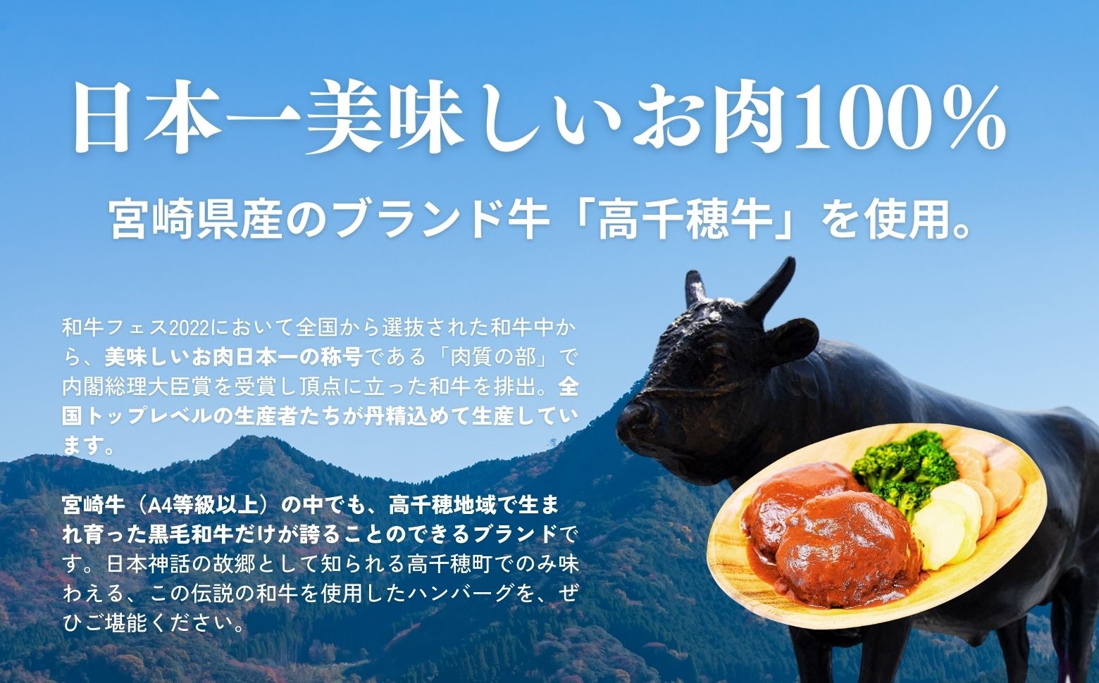 【レンジでプロ味！】黒毛和牛100％プレミアムハンバーグ温野菜プレート  ハンバーグ120g＆温野菜80g×4食セット_Tk005-055